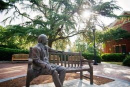 Statue of Jesse Mercer on the Macon campus