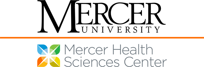 Mercer University Wordmark co-branded with the Mercer Health Sciences Center logo