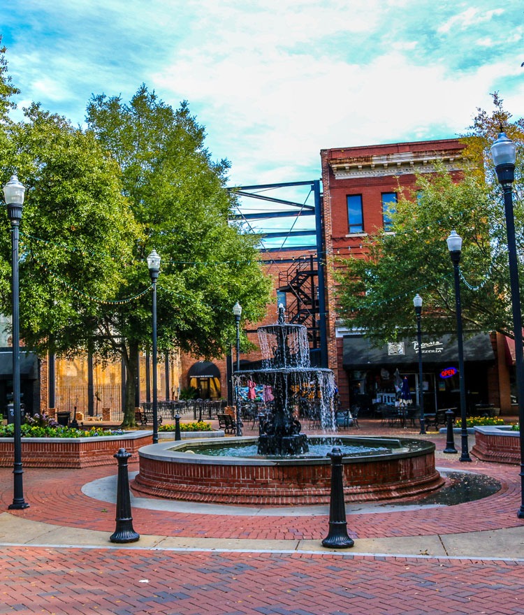 The Broadway fountain is pictured in Columbus, GA.