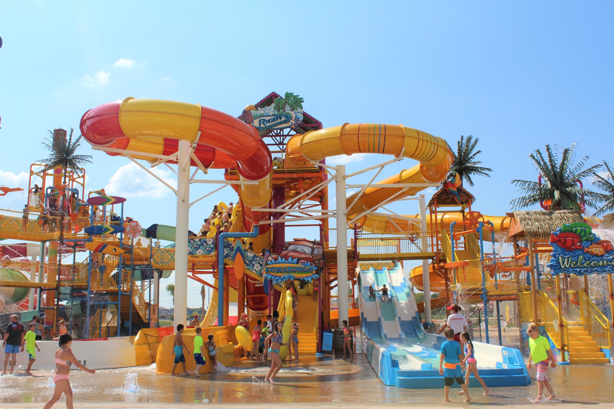 Children play at Rigby's Water World in Warner Robins, Georgia.