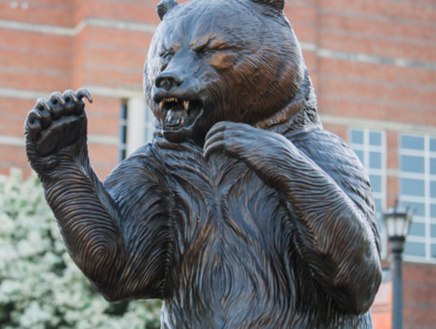 Macon Campus Bear Statue