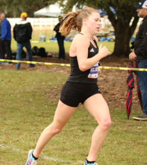 a female student runs