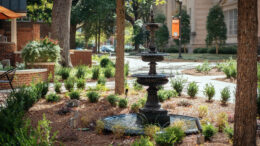 Water fountain on campus