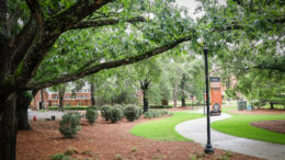 Mercer's Macon campus on a spring day