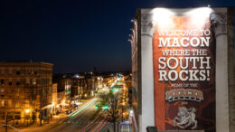 Aerial of downtown Macon